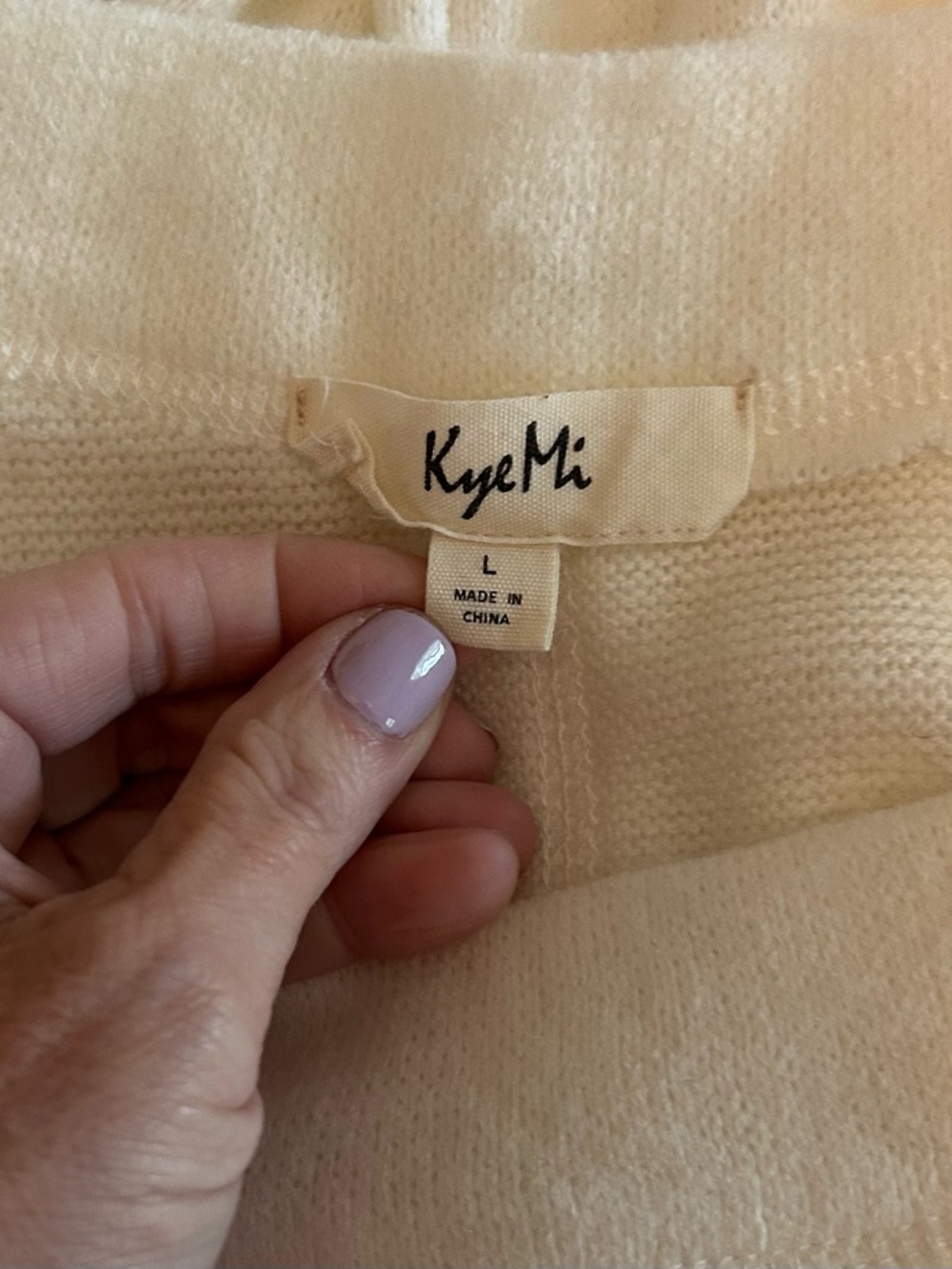 Kye Mi Loose Fit Relaxed Boho Frayed Edges Sweater SZ Large in Ivory - Picture 8 of 9